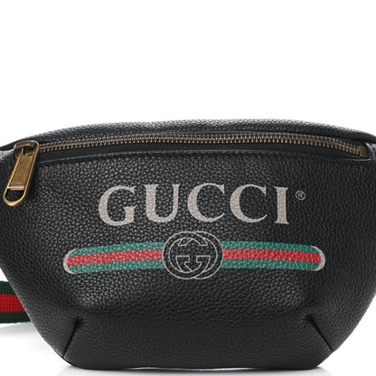 Gucci Grained Calfskin Small Logo Belt Bag Black 10 of 11