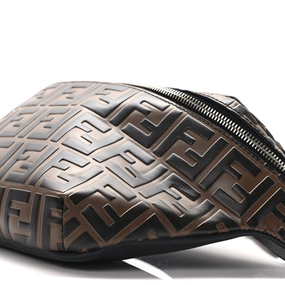 Fendi Vitello Century Bi-Color FF 1974 Embossed Belt Bag Maya Black 9 of 9