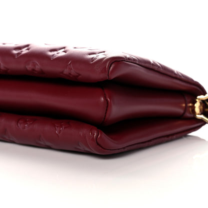 Louis Vuitton Lambskin Embossed Monogram Coussin PM Wine 8 of 9