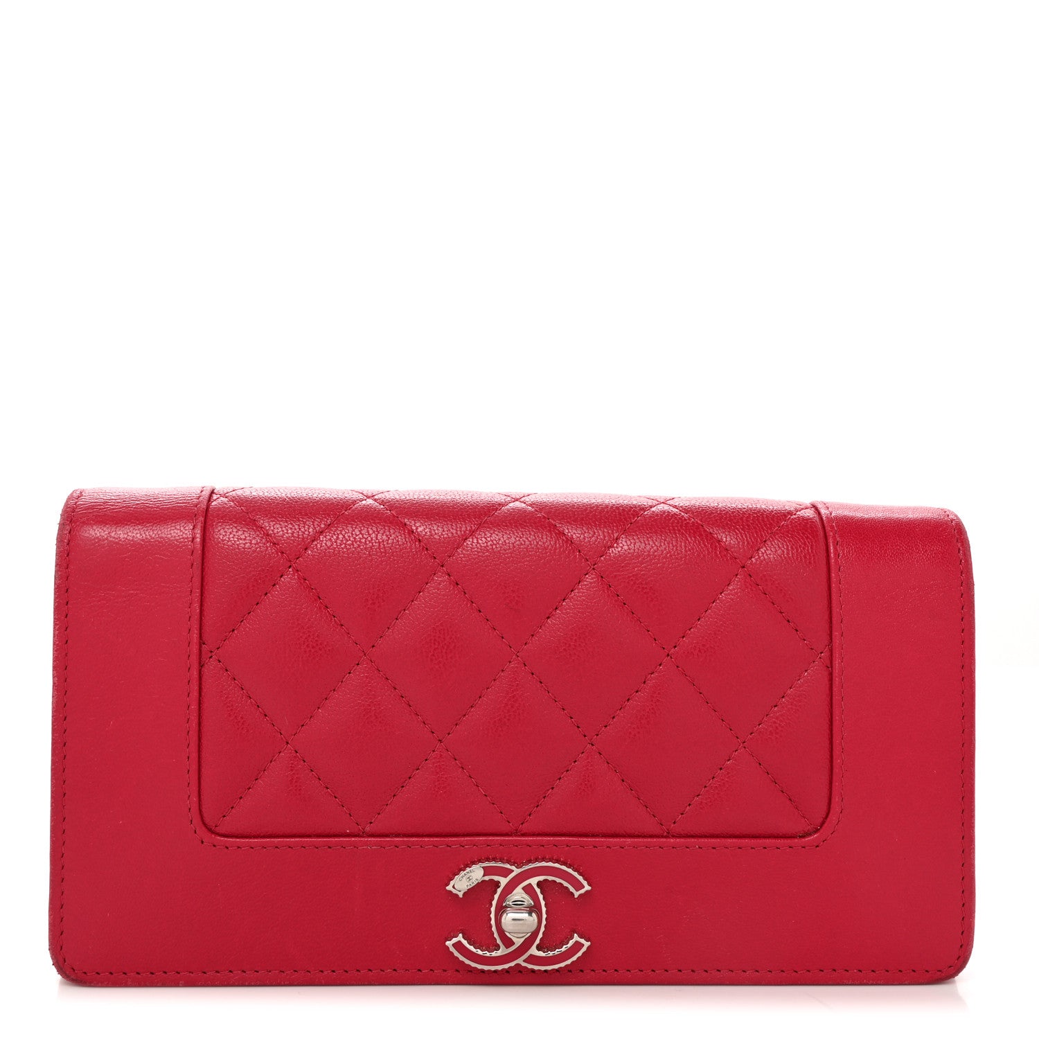 Chanel Sheepskin Quilted Mademoiselle Vintage Flap Wallet Dark Pink 1 of 12