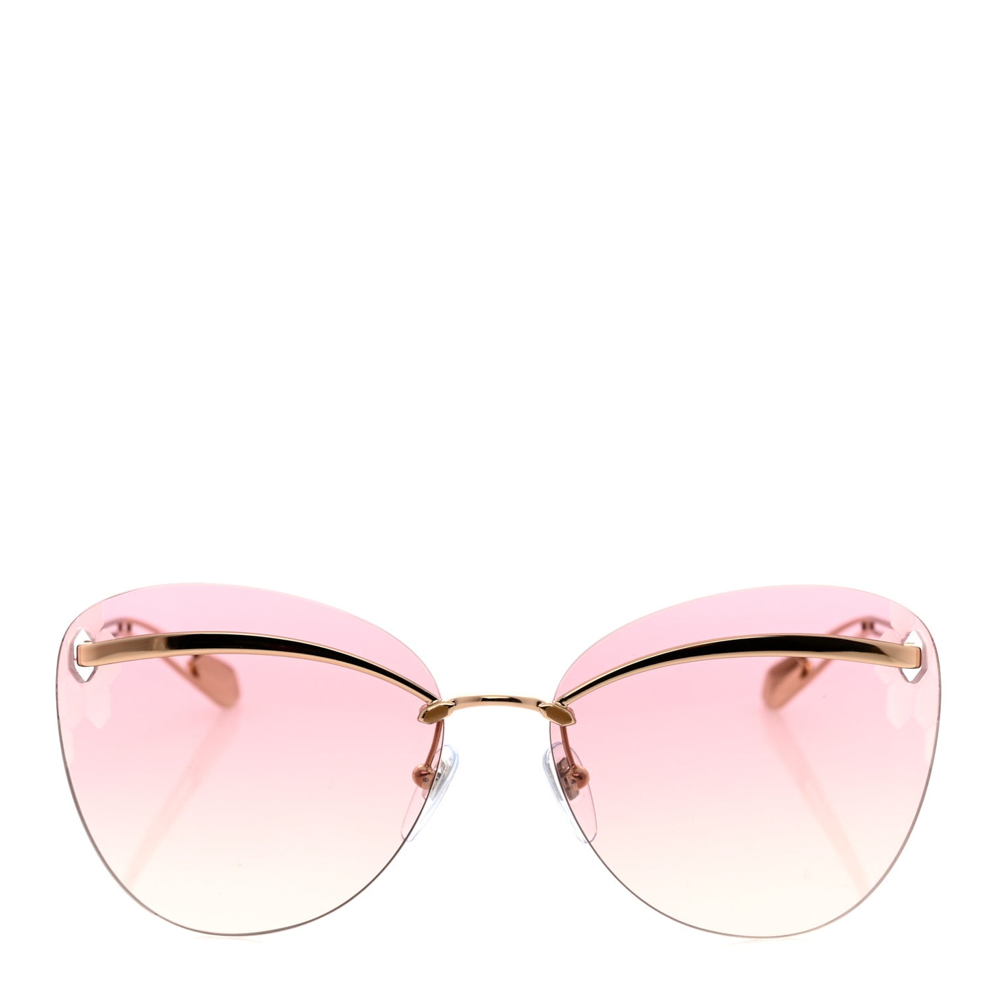 Metal Serpenti Flyingscale Butterfly Sunglasses 6130 Gold Pink