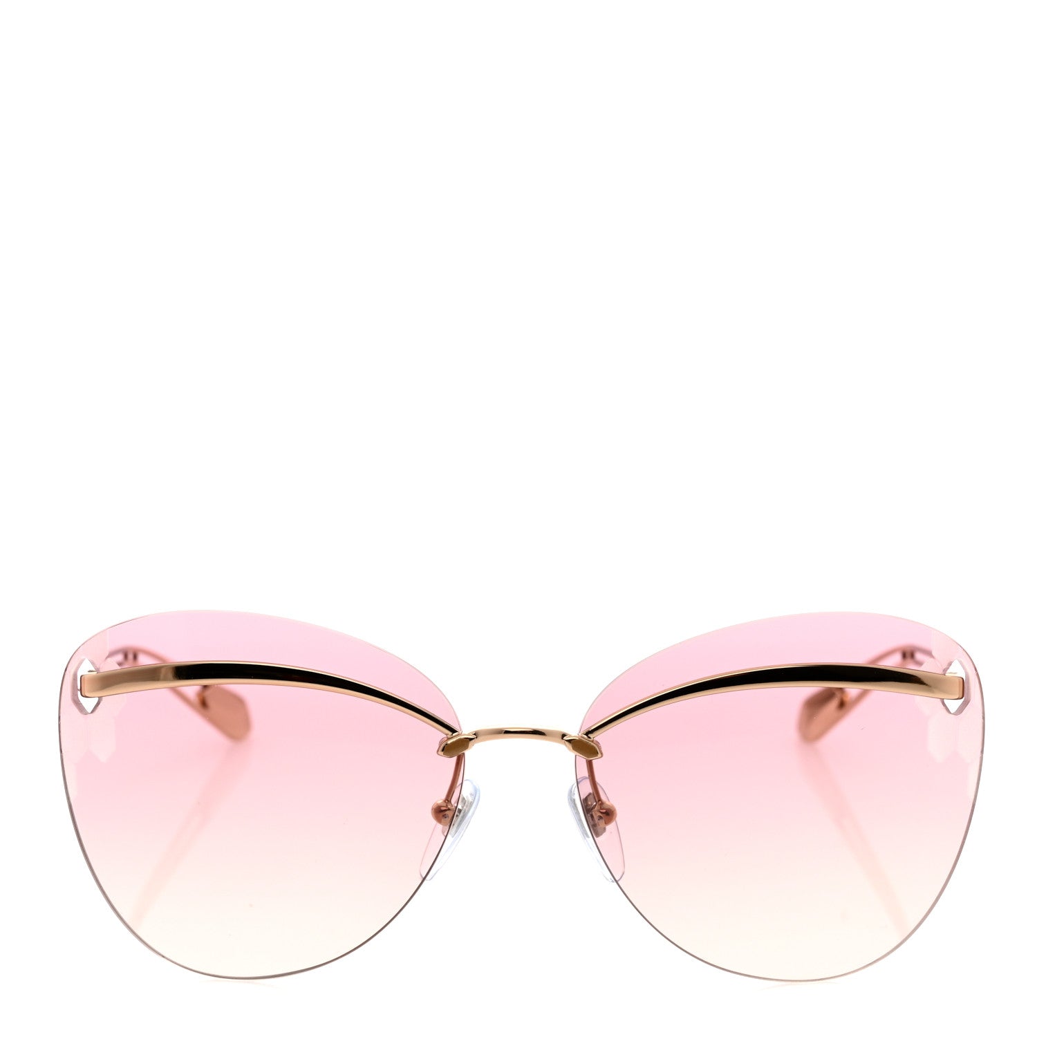 Bulgari Metal Serpenti Flyingscale Butterfly Sunglasses 6130 Gold Pink 2 of 7