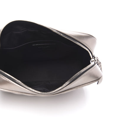 Saint Laurent Metallic Calfskin Matelasse Monogram Lou Camera Bag Silver 5 of 9