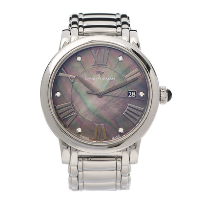 David Yurman Stainless Steel Diamond Black Mother of Pearl 38mm Classic Quartz Watch 1 of 5