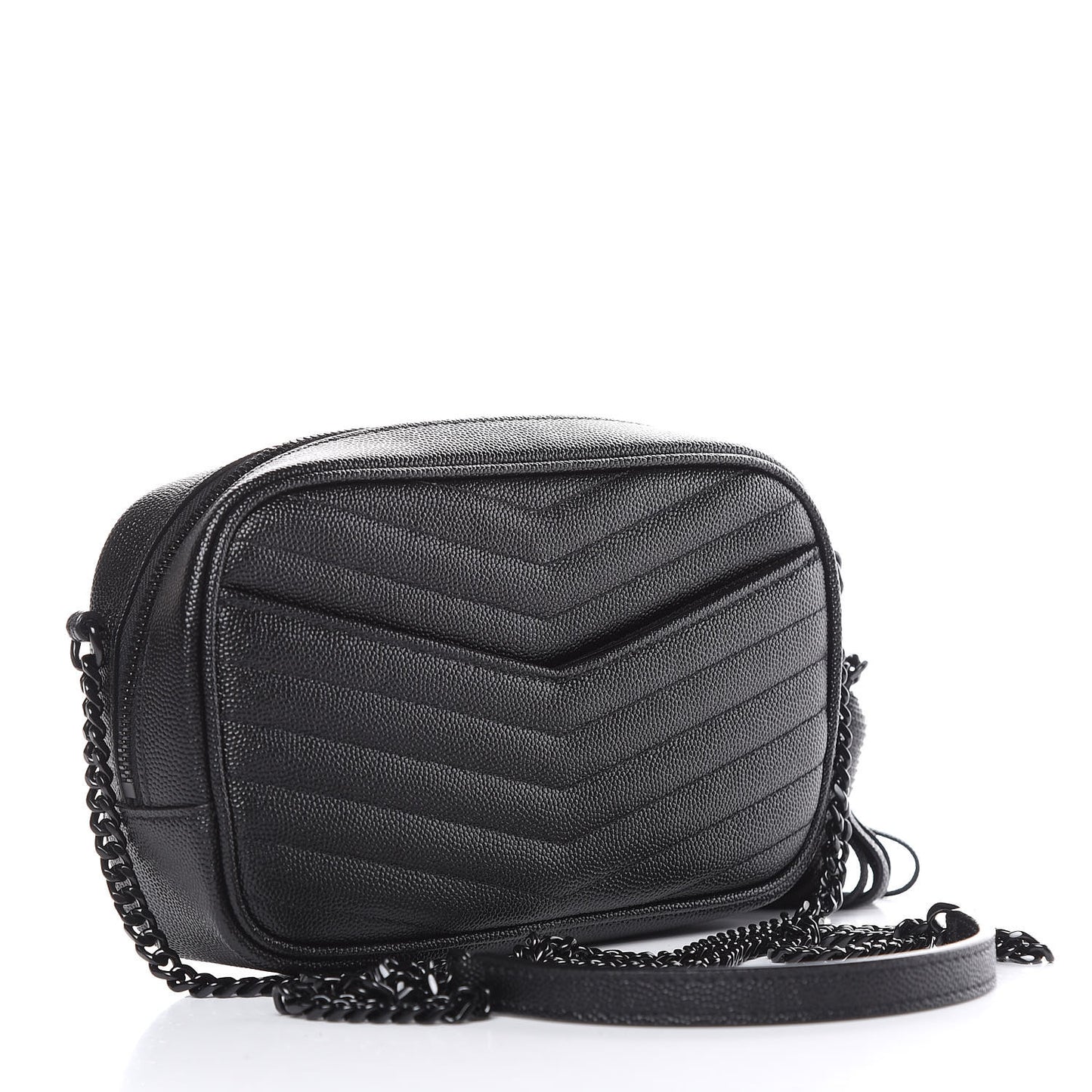 Grain De Poudre Matelasse Monogram Mini Lou Camera Bag Black