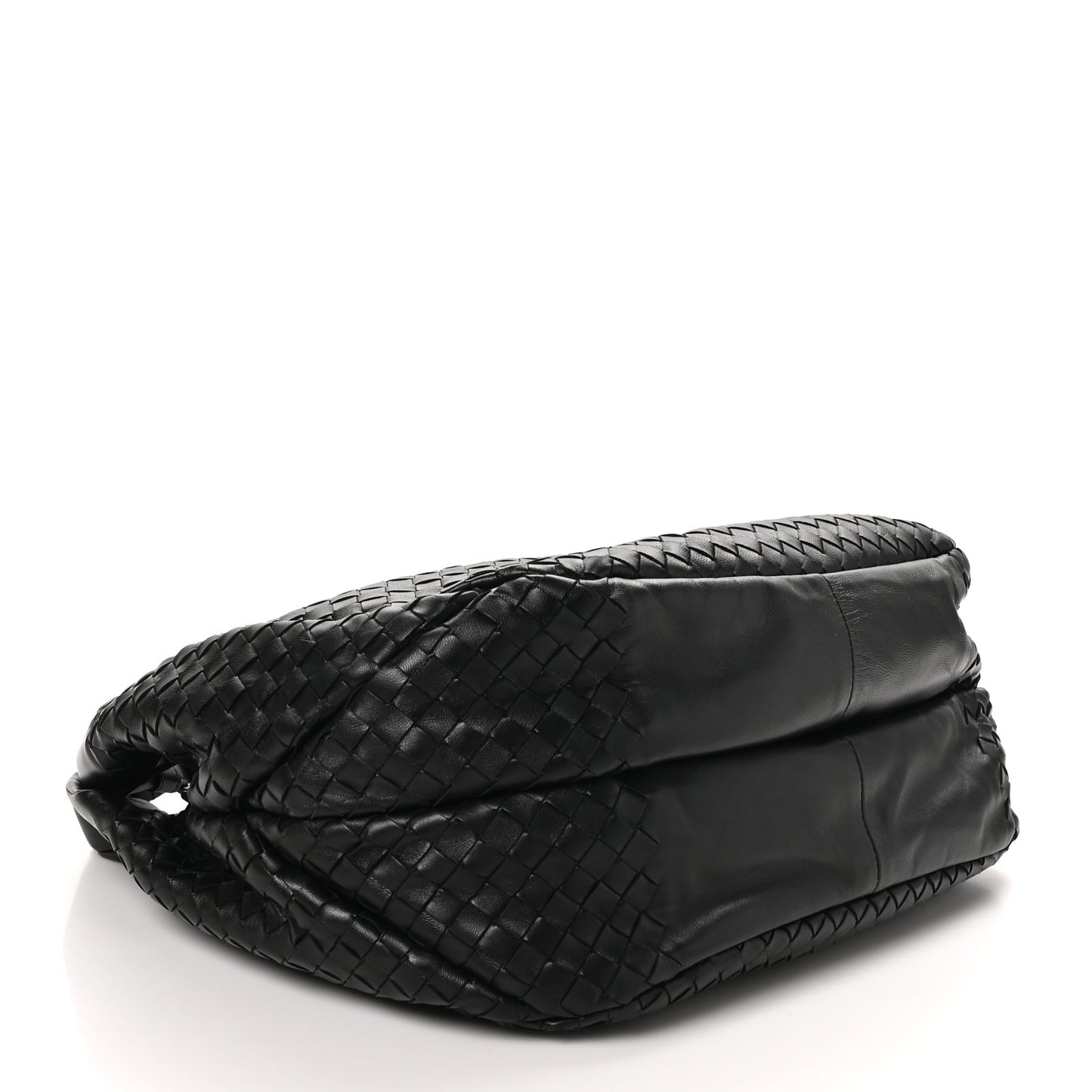 Nappa Intrecciato Medium Campana Hobo Black