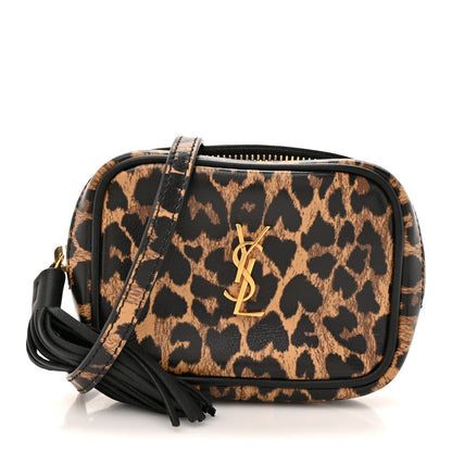 Saint Laurent Calfskin Heart Leopard Print Monogram Baby Lou Camera Bag Toffee 1 of 10
