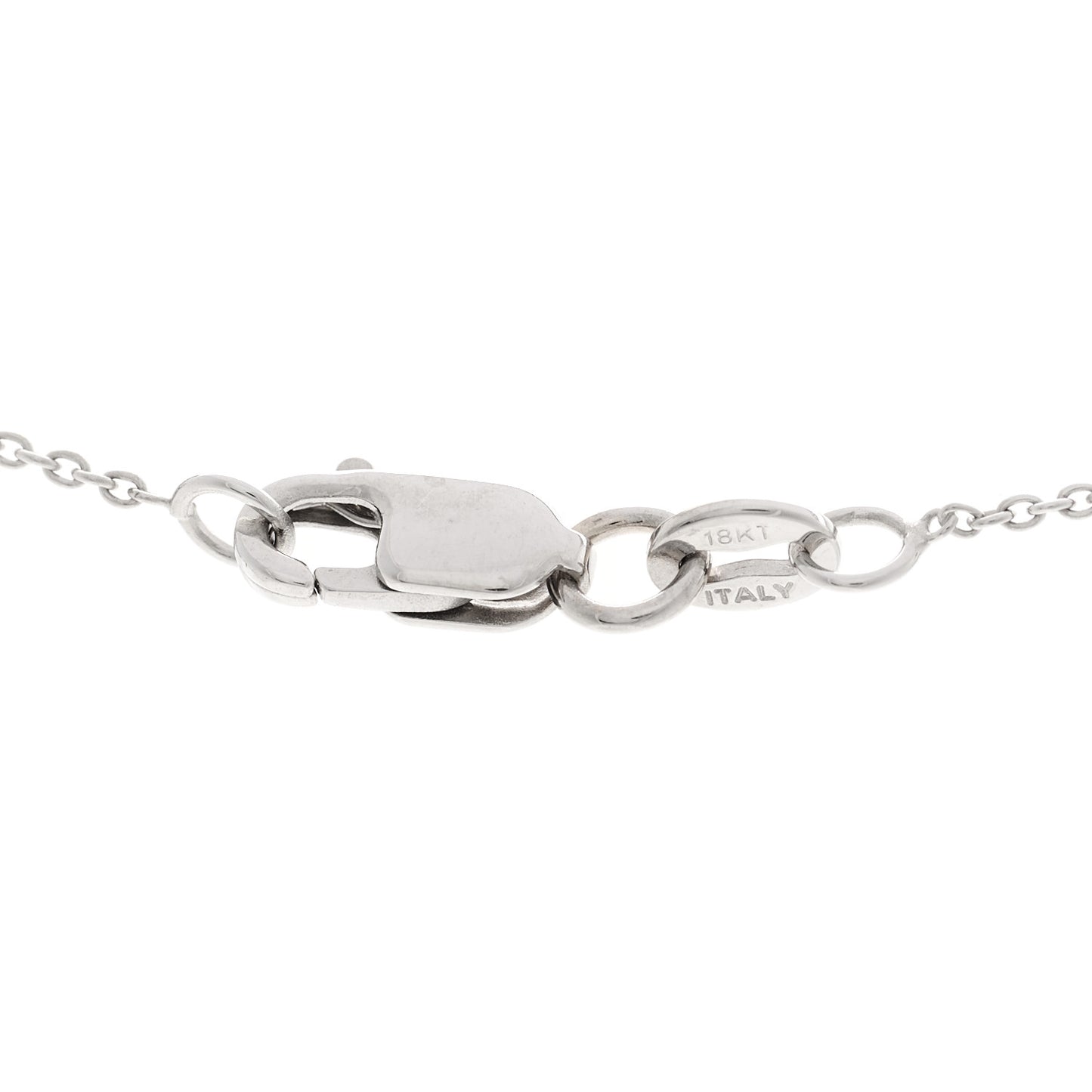 18K White Gold Diamond Tiny Treasures Puffed Heart Pendant Necklace