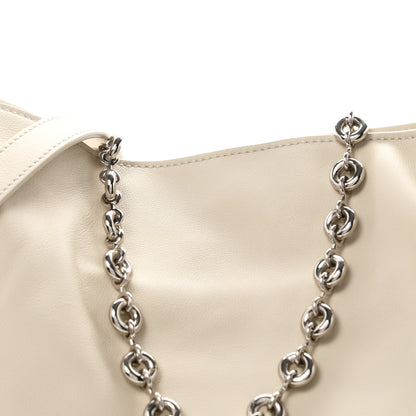 Loewe Mellow Nappa Medium Donut Chain Flamenco Knot Clutch Sea Salt 8 of 11