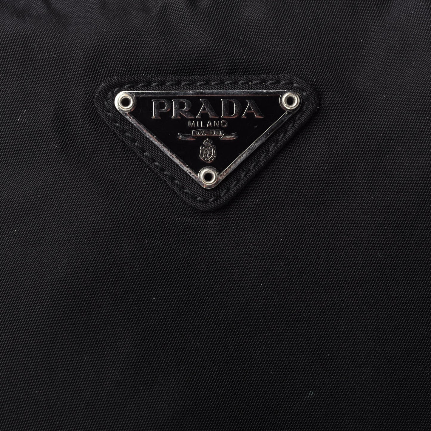 Nylon Flat Messenger Bag Black