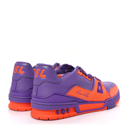 Louis Vuitton Calfskin Epi Mens LV Trainer Sneakers 9 Violet 4 of 9