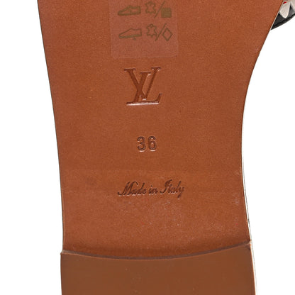 Louis Vuitton Monogram Crafty Lock It Flat Mule 36 Creme Rouge 6 of 8