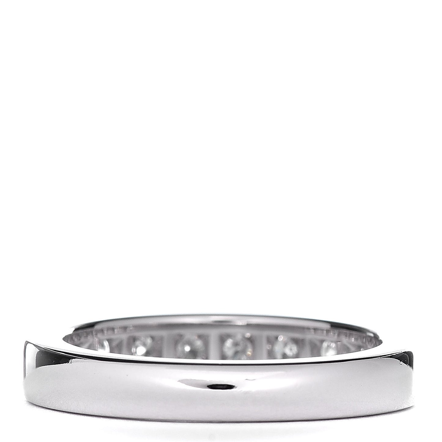 Platinum Diamond 4mm Half Circle Wedding Band Ring 54 6.75
