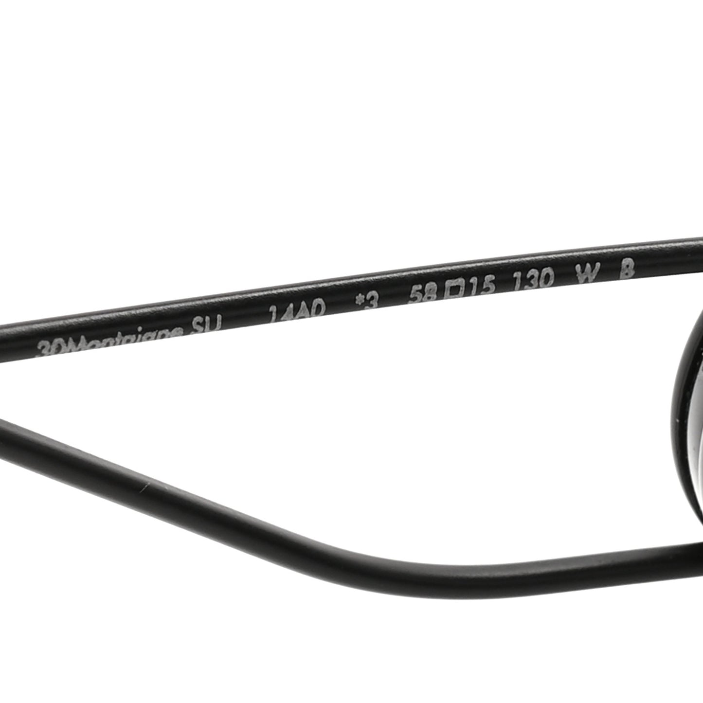 Acetate Monochrome Square 30 Montaigne SU Sunglasses Black Black