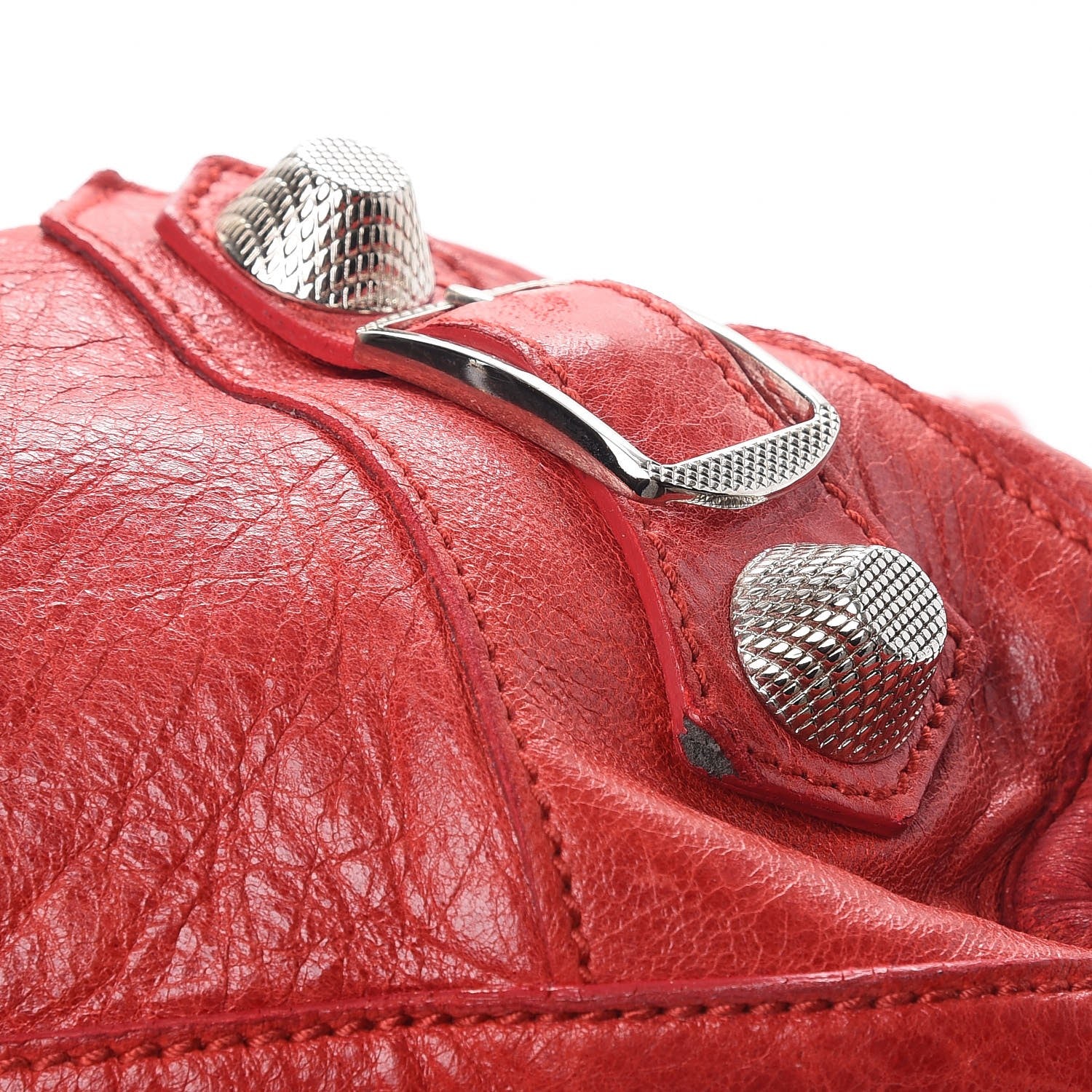 Balenciaga Agneau Giant 21 Silver Hardware City Bag Tomato 20 of 21