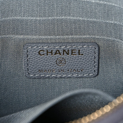 Chanel Caviar Quilted Cosmetic Case Grey 6 of 10