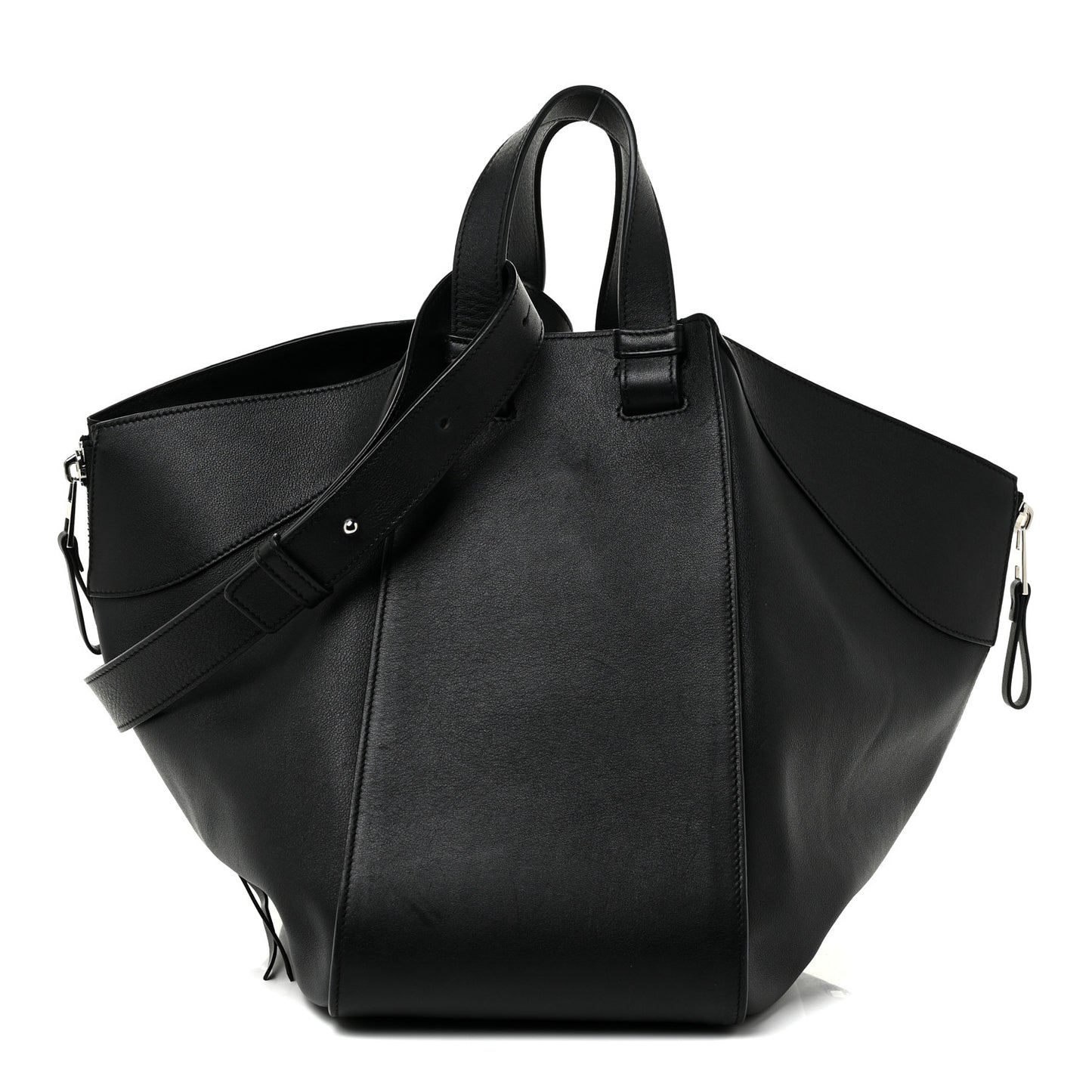 Calfskin Medium Hammock Shoulder Bag Black