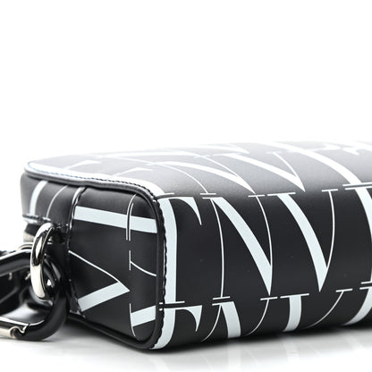 Valentino Garavani Calfskin VLTN Times Wash Bag Black White 7 of 8