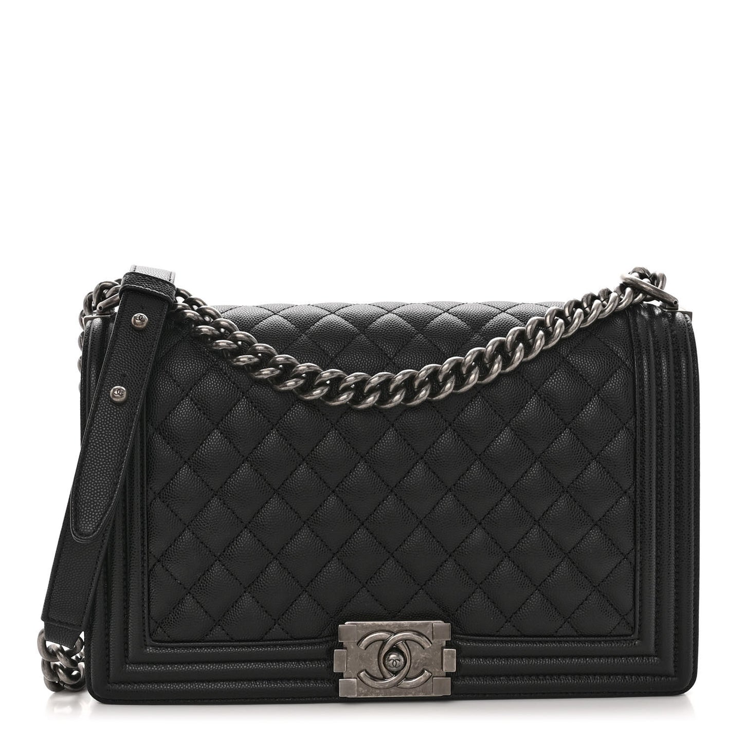 Caviar Quilted New Medium Boy Flap Black