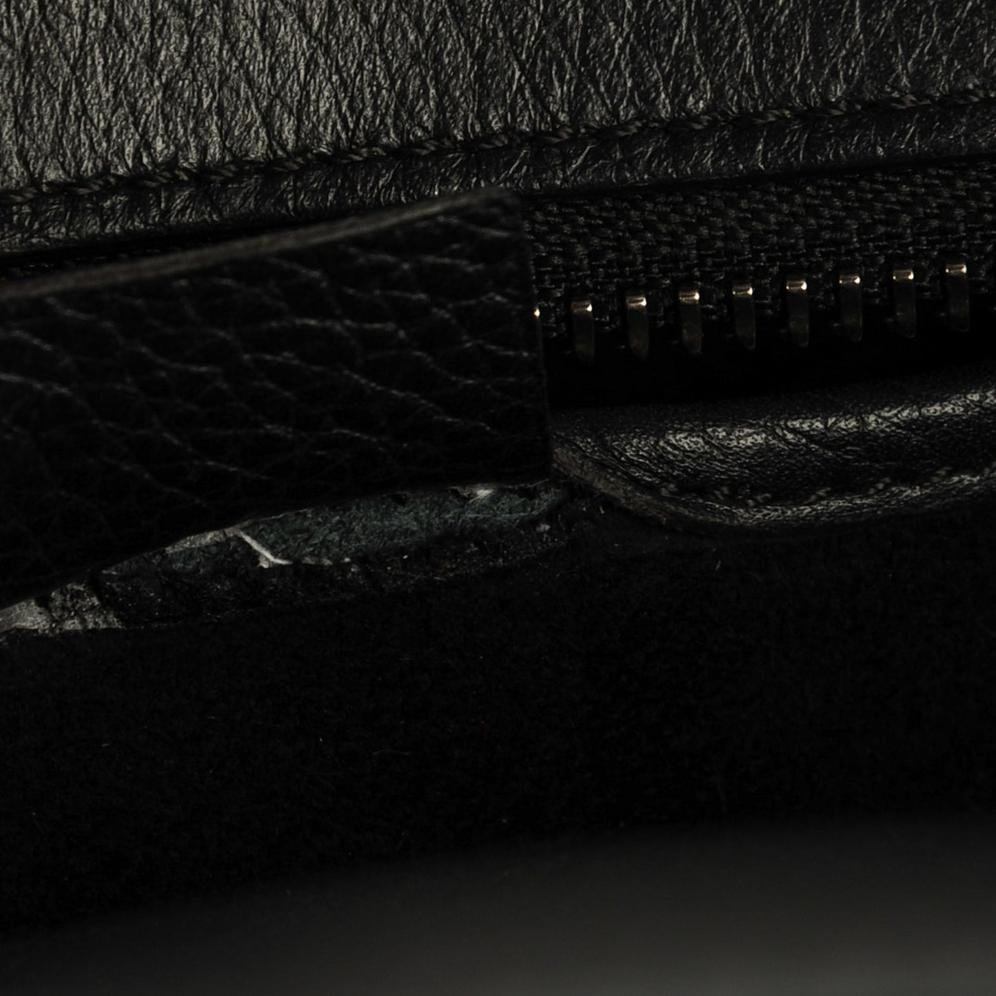 Drummed Calfskin Nano Luggage Black