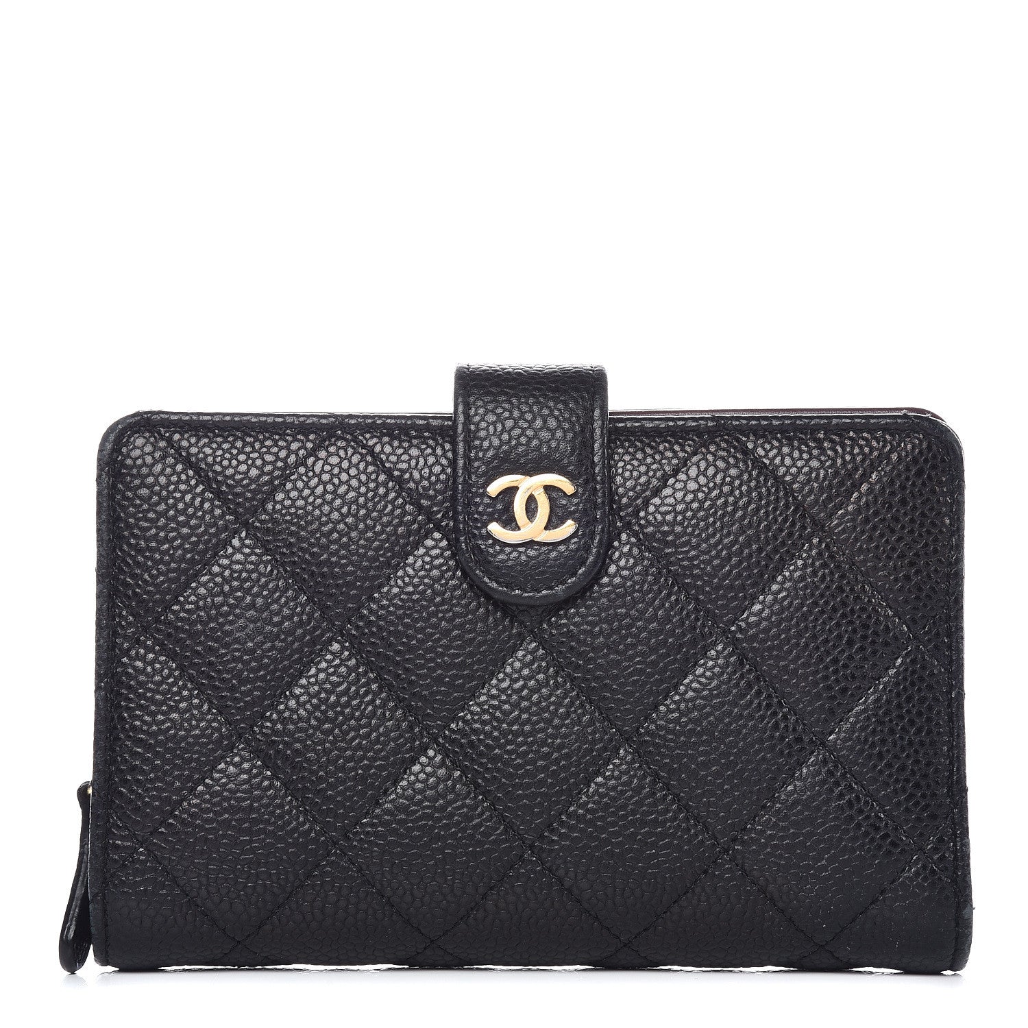 Chanel Caviar Quilted Zipped Pocket Wallet Black 1 of 19