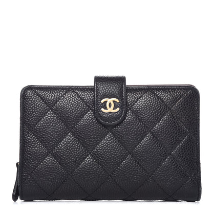 Chanel Caviar Quilted Zipped Pocket Wallet Black 1 of 19