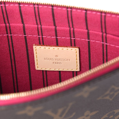 Louis Vuitton Monogram Neverfull MM GM Pochette Pivoine 8 of 10