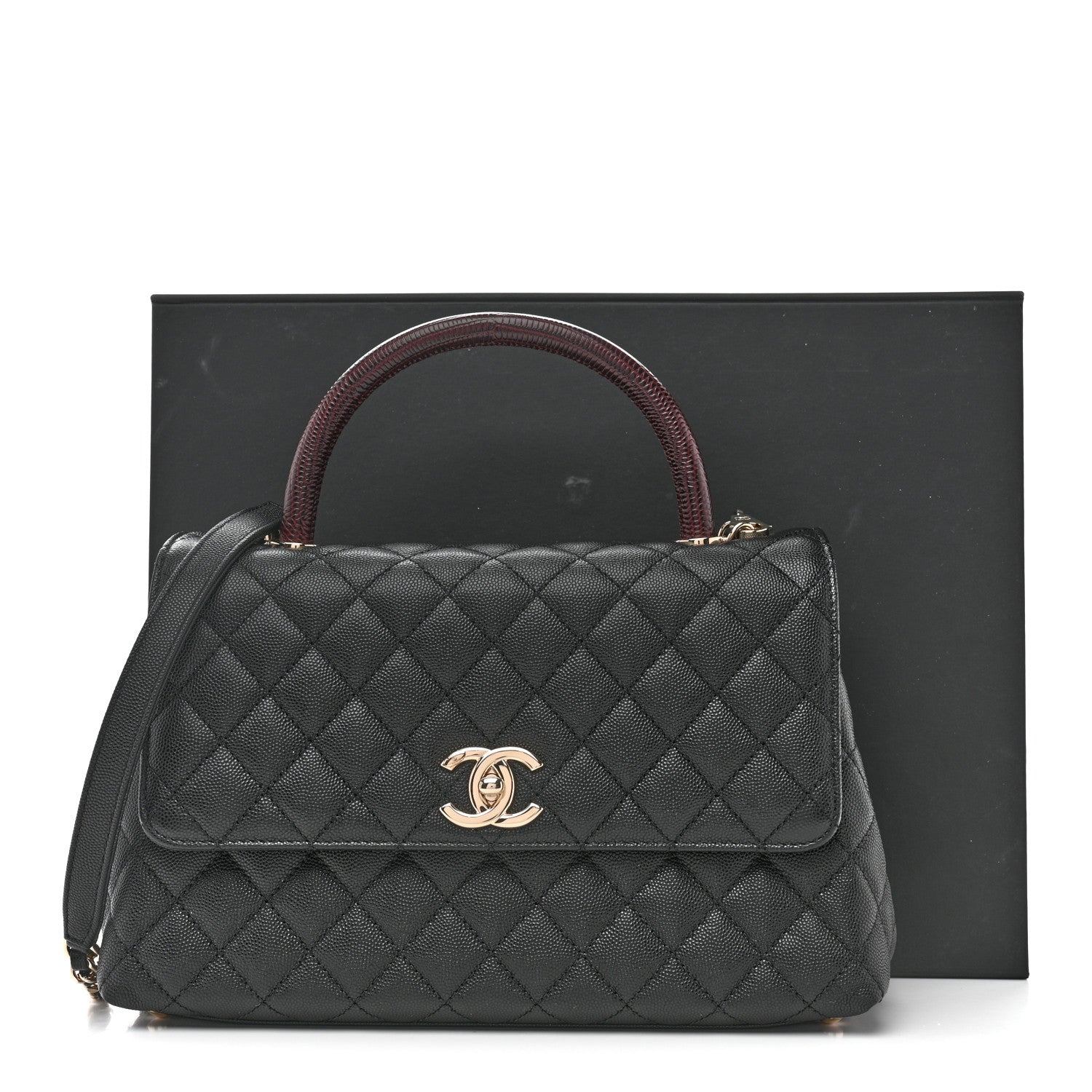 Chanel Caviar Quilted Small Coco Handle Flap Black 12 of 12