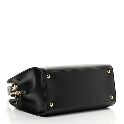 Salvatore Ferragamo Hammered Calfskin Today Satchel Black 3 of 10