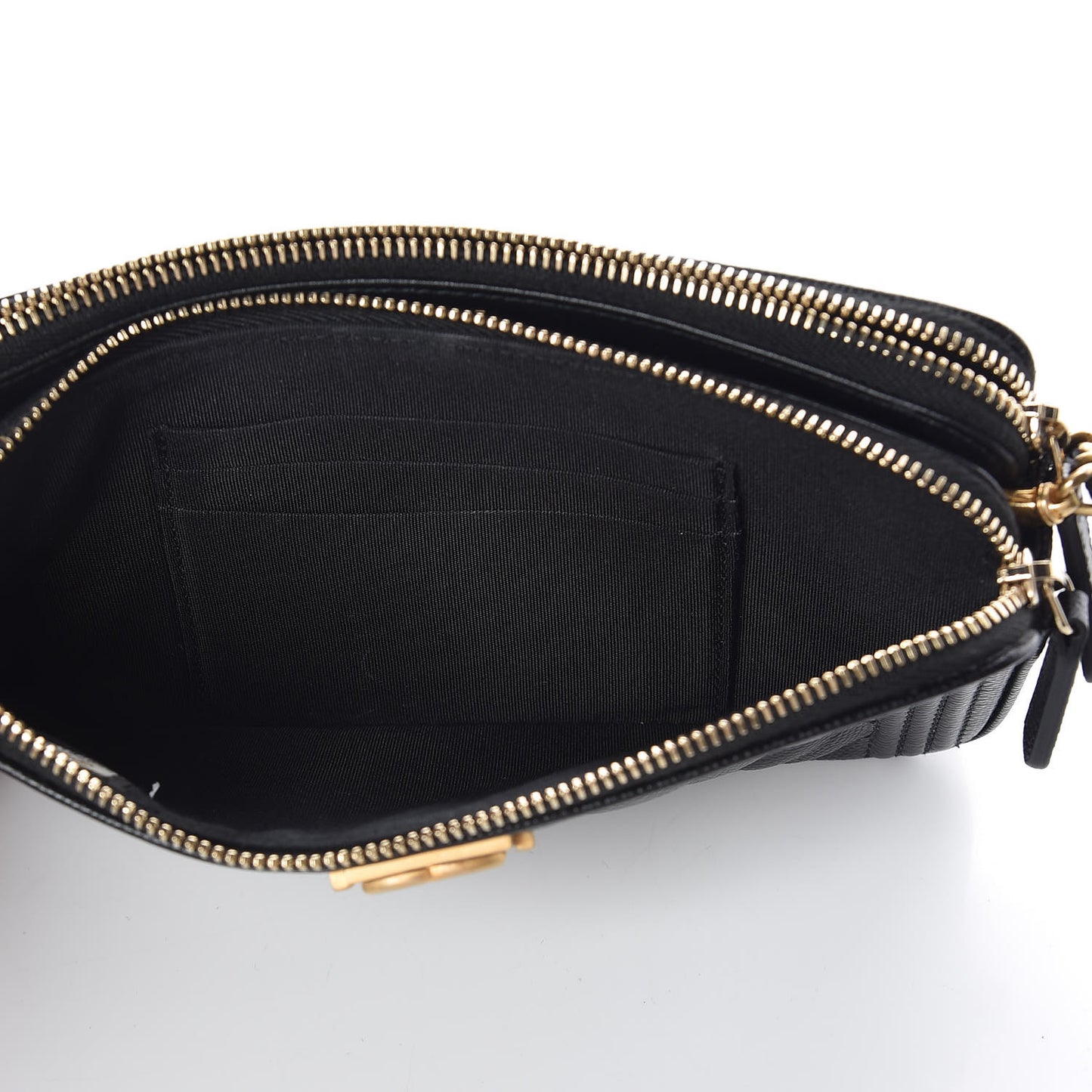 Caviar Quilted Small Boy Clutch With Chain Black