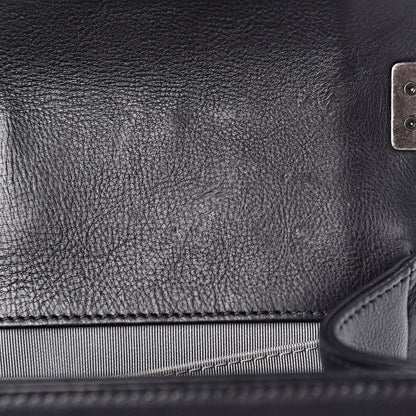 Chanel Calfskin Double Stitch Medium Boy Flap Black 9 of 12