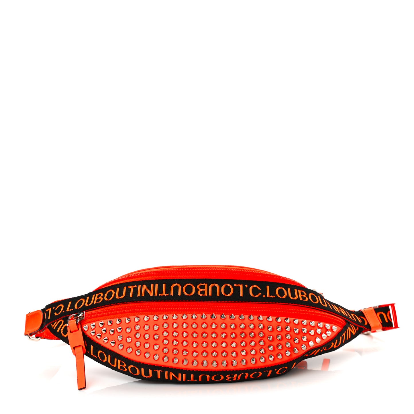 Calfskin Spiked ParisnycBelt Bag Orange