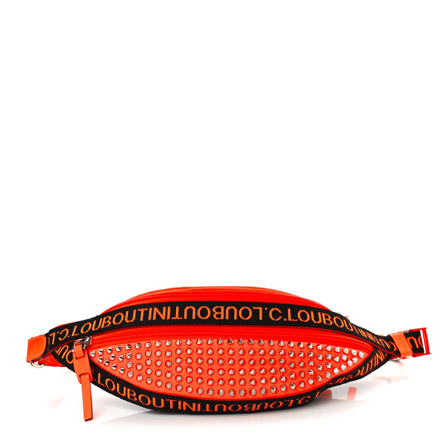 Christian Louboutin Calfskin Spiked ParisnycBelt Bag Orange 1 of 10