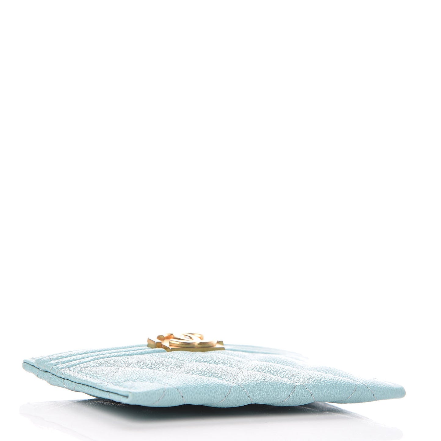 Caviar Quilted Boy Card Holder Blue