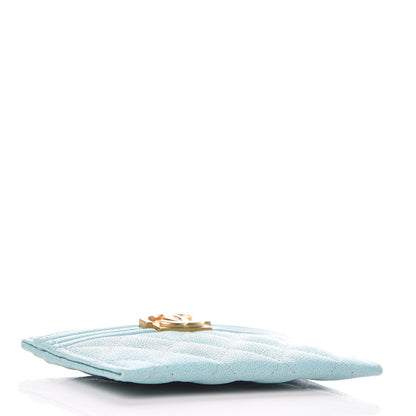 Chanel Caviar Quilted Boy Card Holder Blue 4 of 8