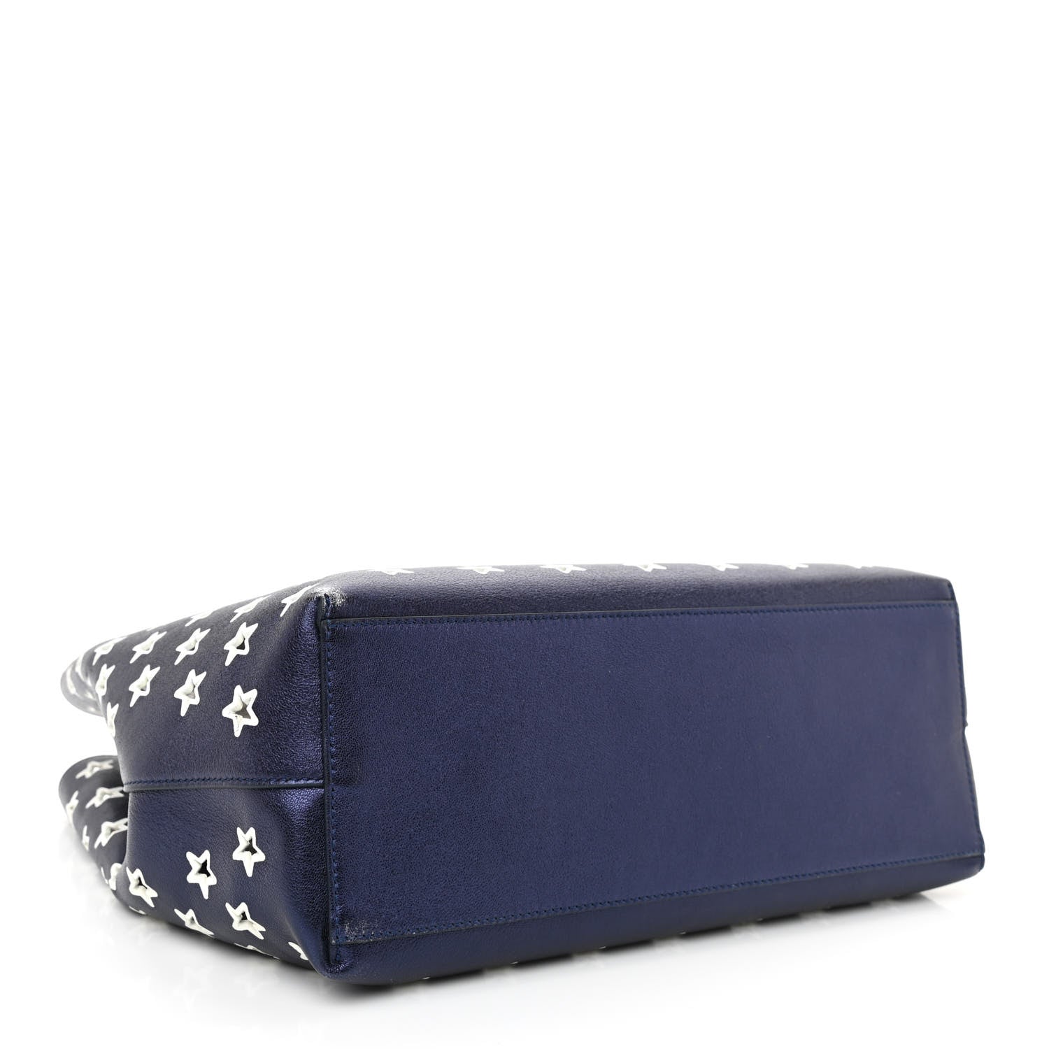 Jimmy Choo Metallic Nappa Perforated Star Sofia Shoulder Bag Navy White 4 of 8