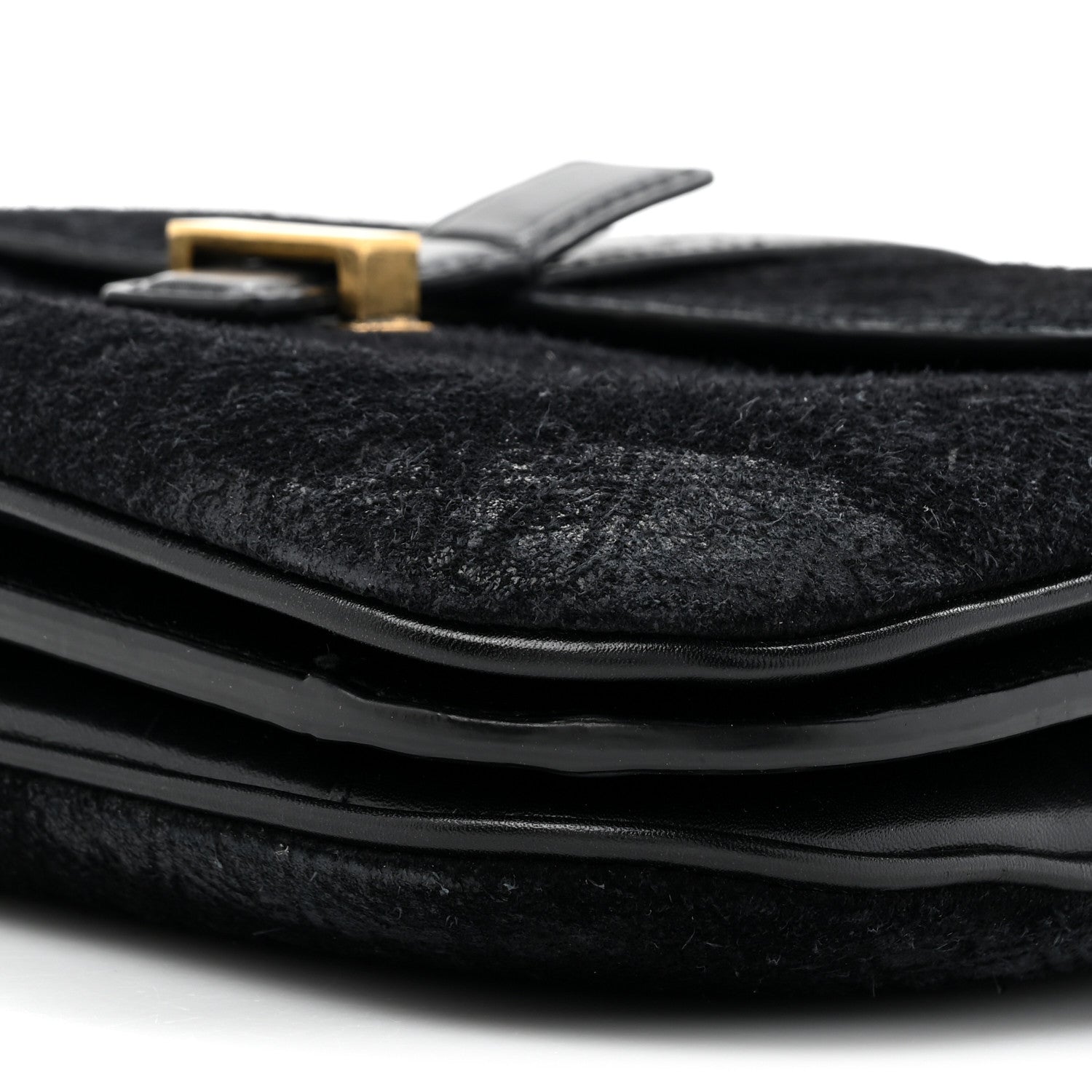 Saint Laurent Suede All-Over Monogram Small Le Monogramme Satchel Black 10 of 19