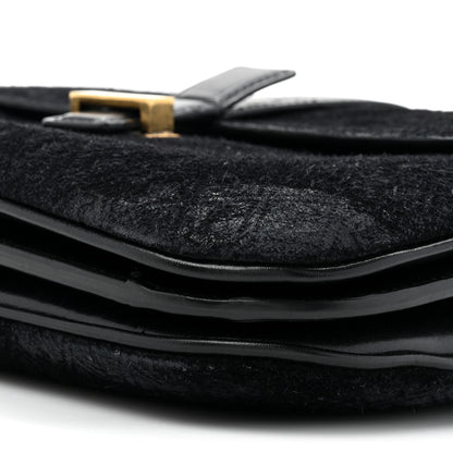 Saint Laurent Suede All-Over Monogram Small Le Monogramme Satchel Black 10 of 19