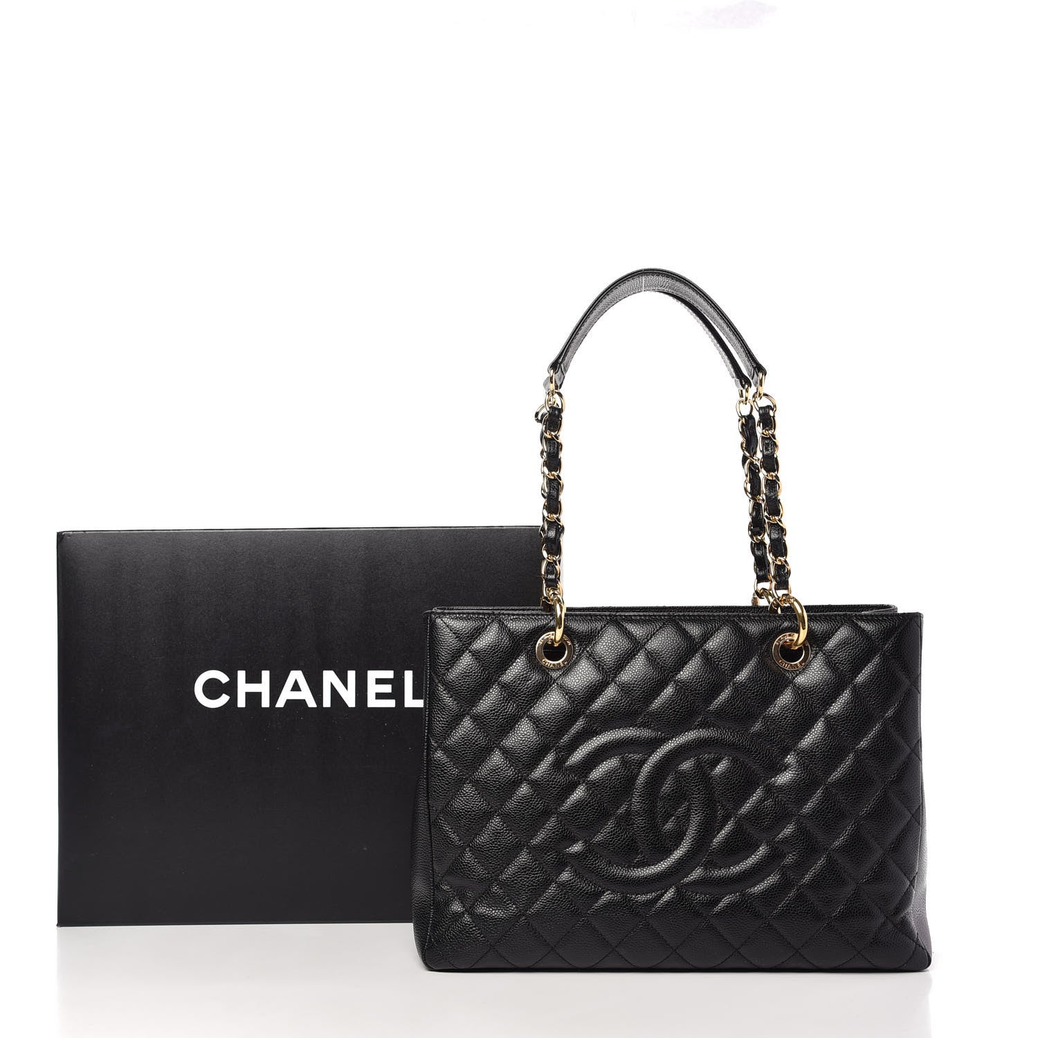 Chanel Caviar Quilted Grand Shopping Tote GST Black 10 of 10