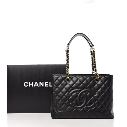 Chanel Caviar Quilted Grand Shopping Tote GST Black 10 of 10