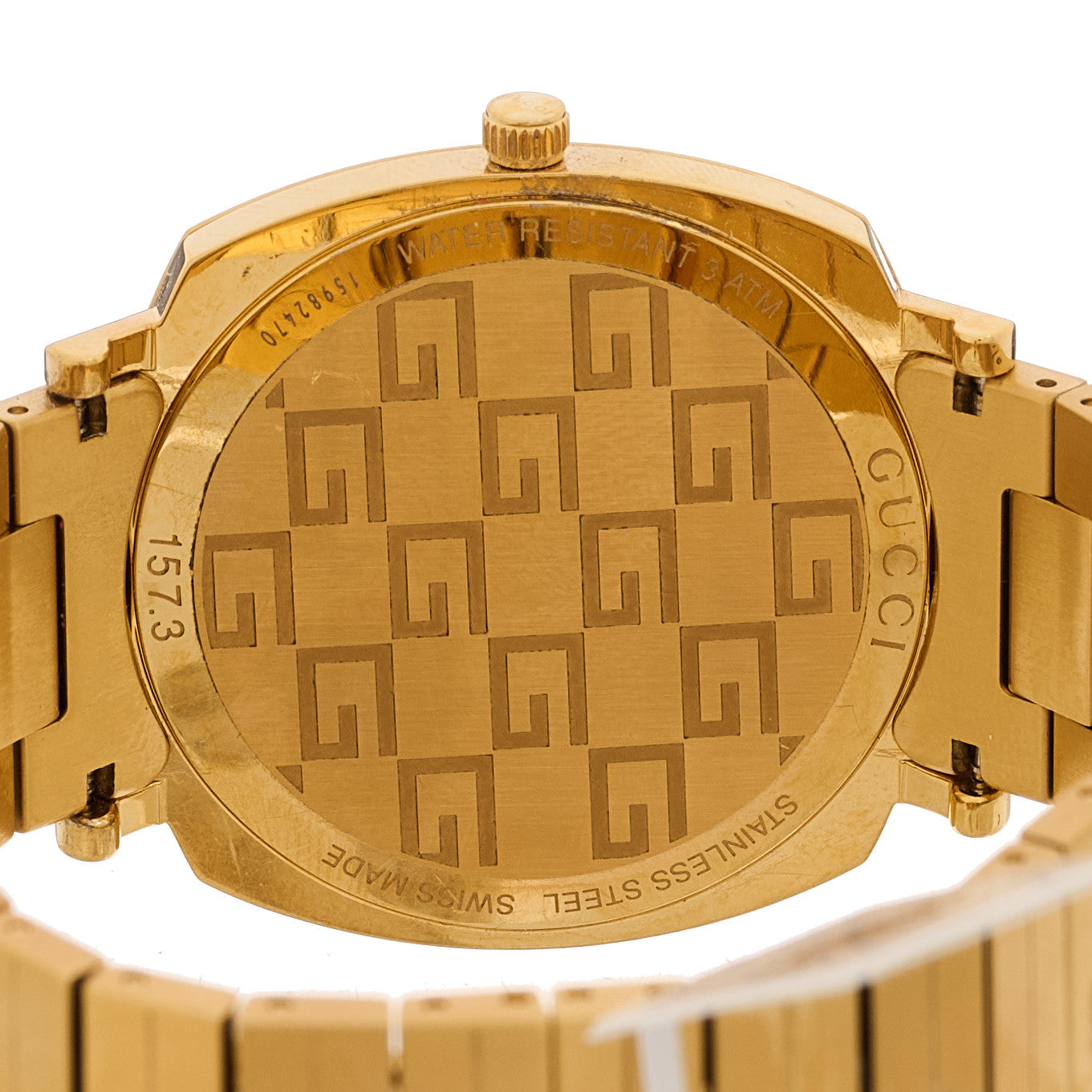 Gucci Stainless Steel 38mm Grip Quartz Watch Gold 1842084