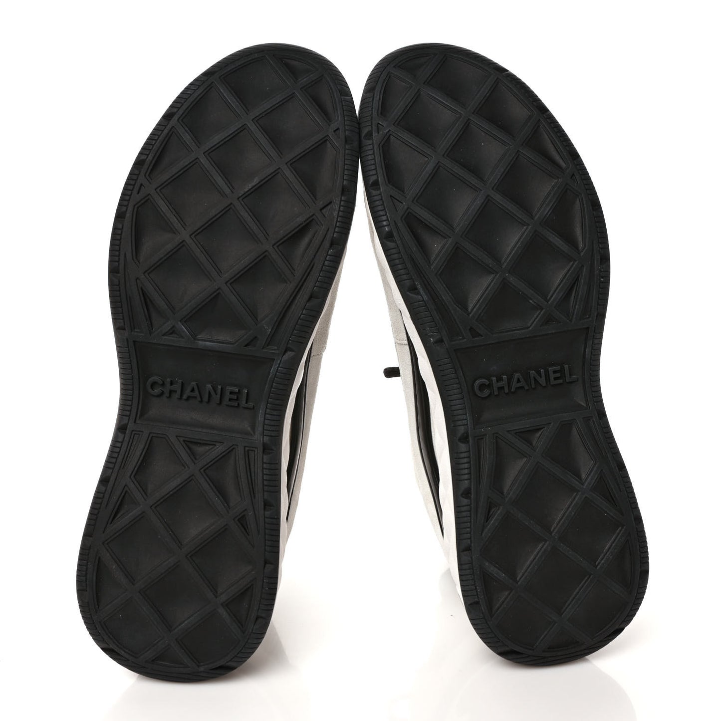 Velvet Calfskin Mixed Fibers CC Sneakers 41 Ivory Black