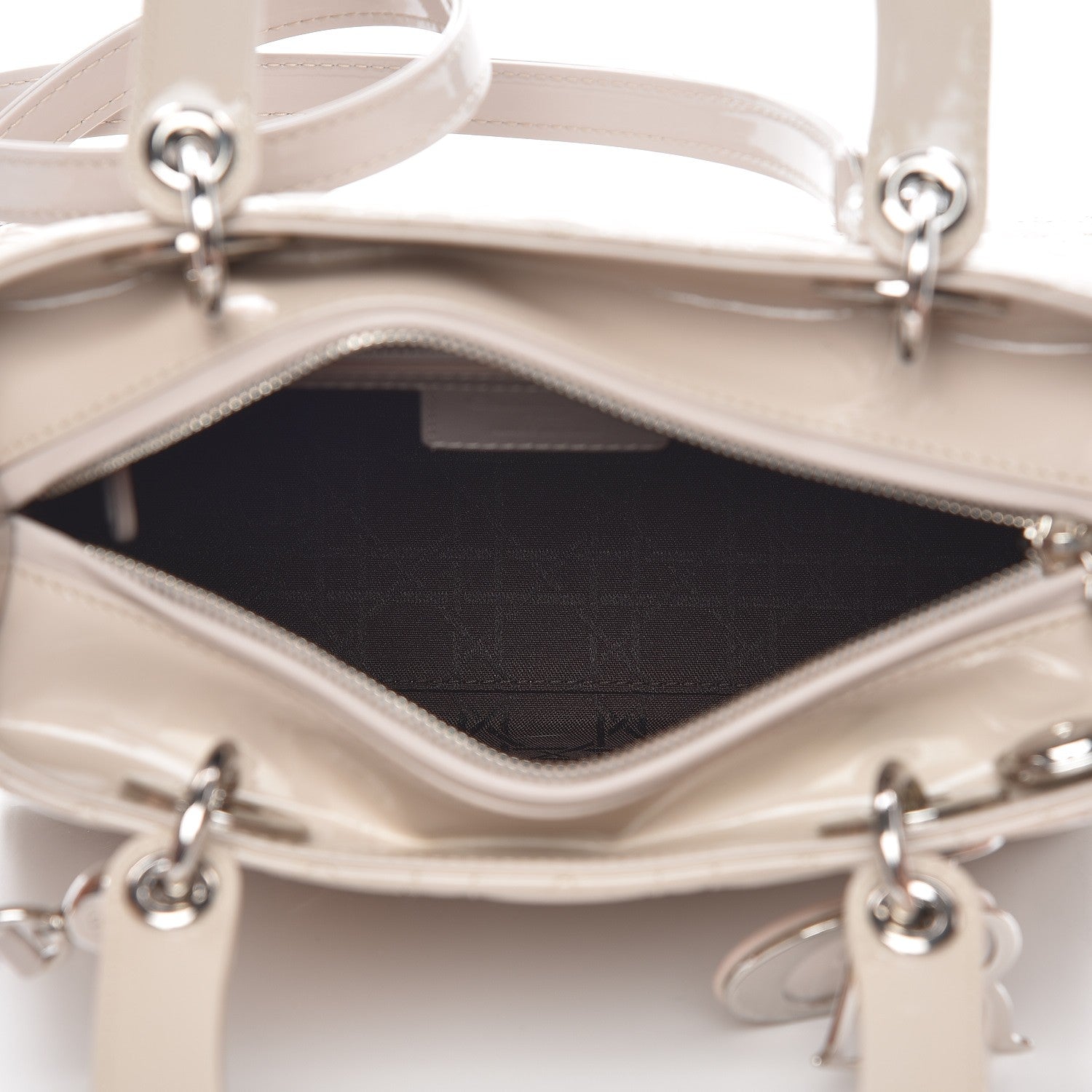 Christian Dior Patent Cannage Medium Lady Dior Grey 6 of 10