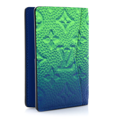 Louis Vuitton Taurillon Illusion Pocket Organizer Bleu Vert 3 of 8