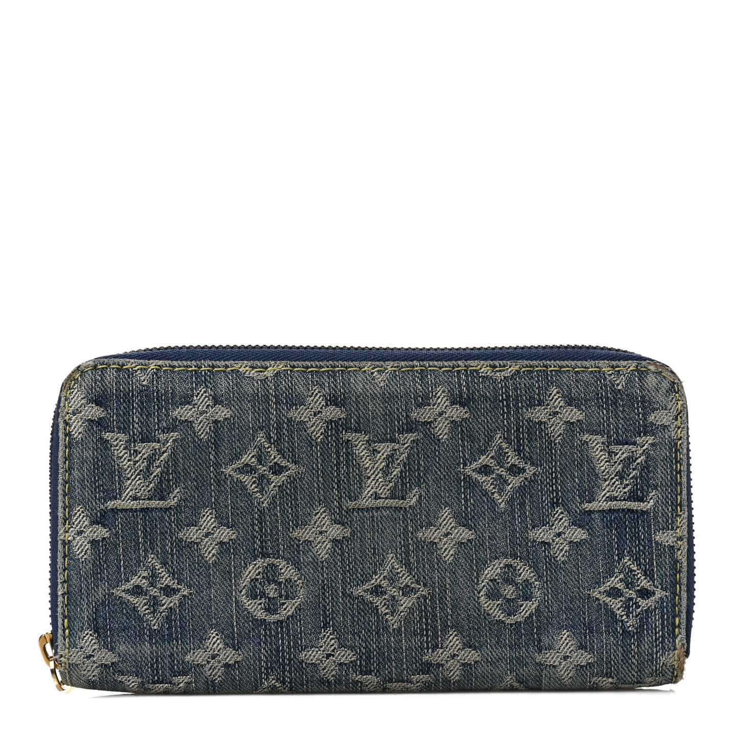 Monogram Denim Zippy Wallet Blue