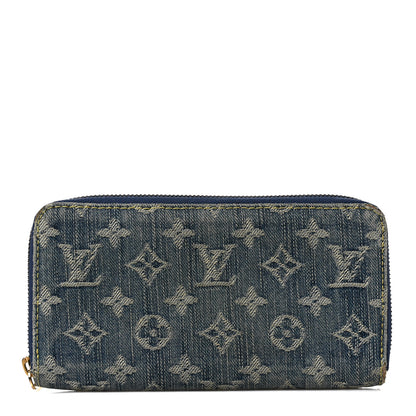 Louis Vuitton Monogram Denim Zippy Wallet Blue 1 of 11