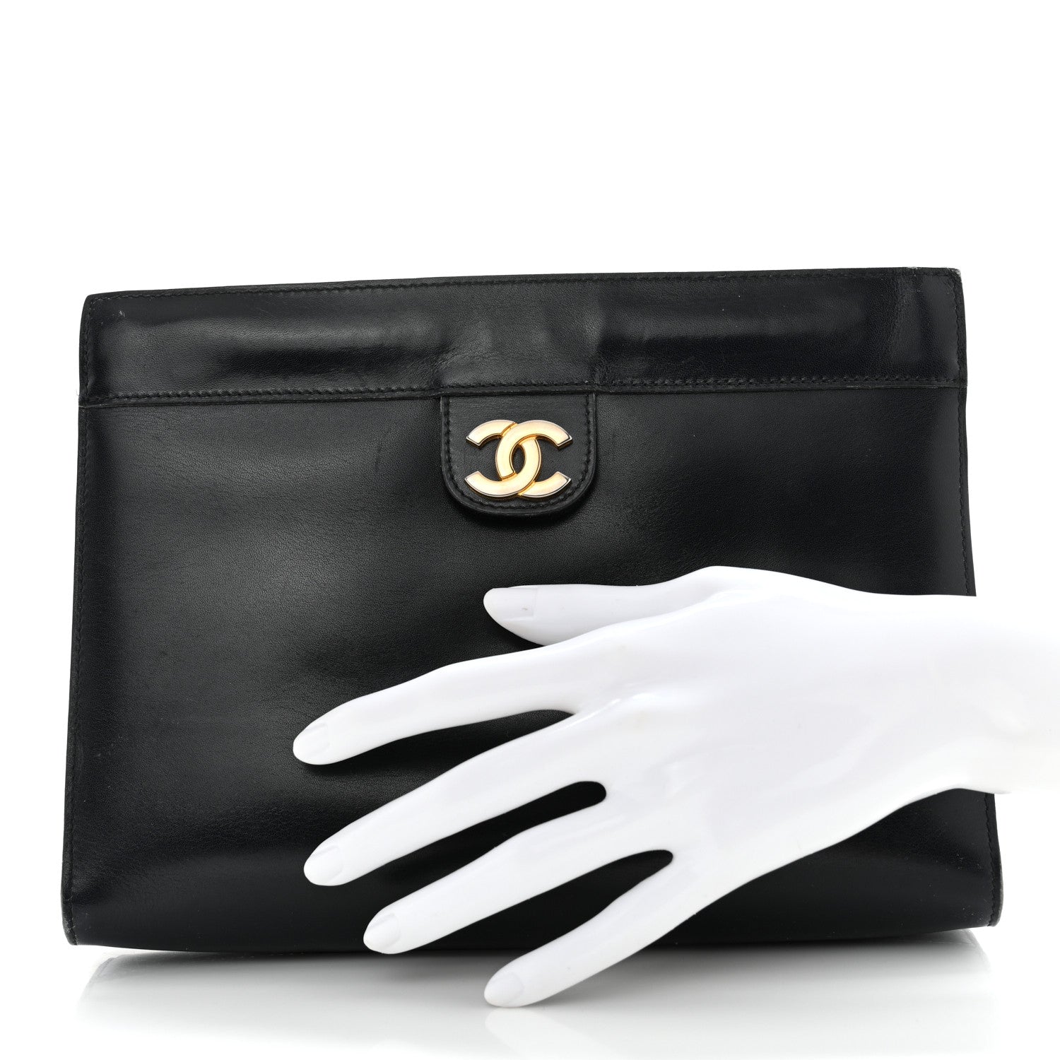 Chanel Lambskin CC Clutch BLACK 2 of 12