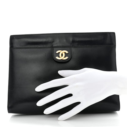 Chanel Lambskin CC Clutch BLACK 2 of 12