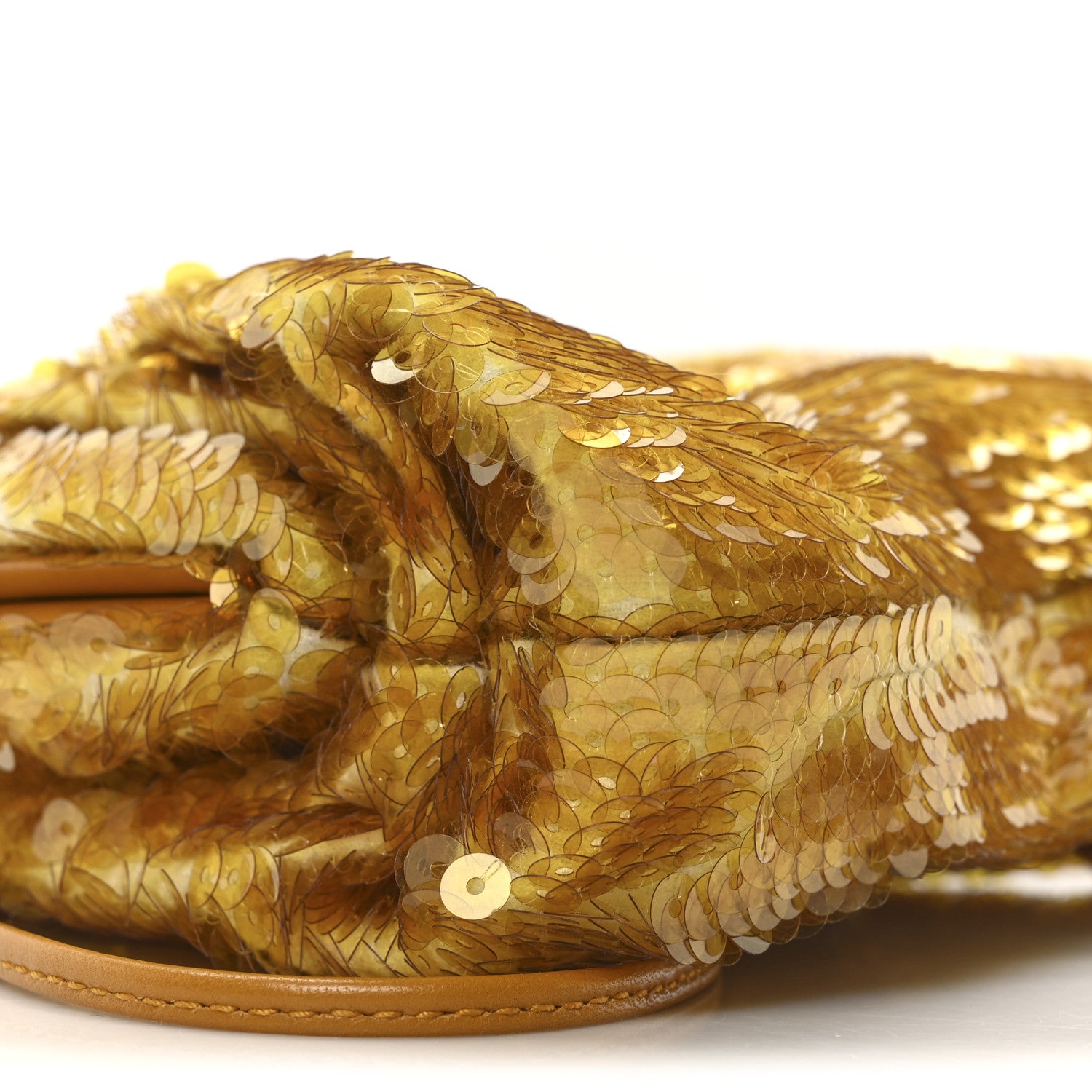 Bottega Veneta Sequin The Mini Pouch  Honeycomb Okra 8 of 9