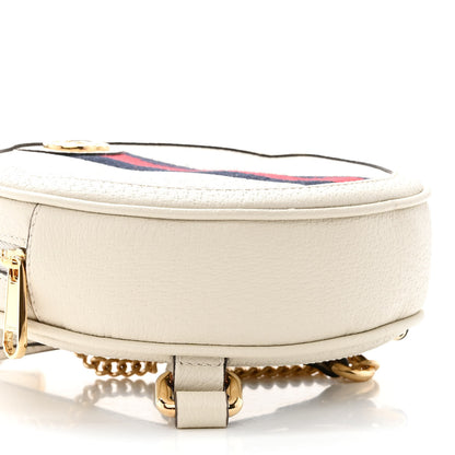 Gucci Textured Calfskin Web Mini Ophidia Round Backpack Mystic White 9 of 10
